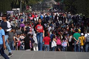 MEXICO CITY, FEBRUARY 3 2019 - Town park Chapultepec crowded of people on sunday photo