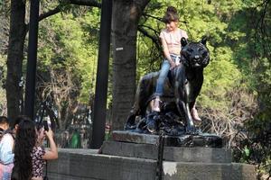 MEXICO CITY, FEBRUARY 3 2019 - Town park Chapultepec crowded of people on sunday photo