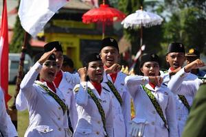 UBUD, INDONESIA - AUGUST 17 2016 - Independence day is celebrating all around in the country photo