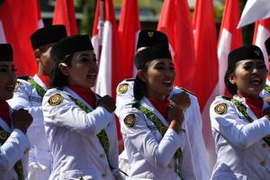 UBUD, INDONESIA - AUGUST 17 2016 - Independence day is celebrating all around in the country photo