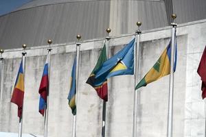 NEW YORK, USA - MAY 25 2018 United Nations building exterior view photo