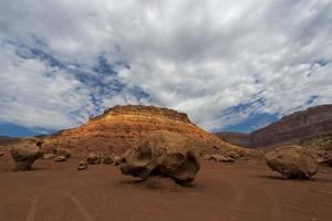 vista del desierto de arizona con rocas rojas foto