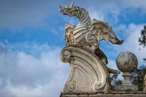 stone dragon statue photo