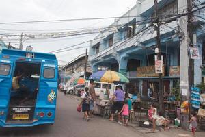 CEBU - PHILIPPINES - JANUARY,7 2013 - Town street congested traffic photo