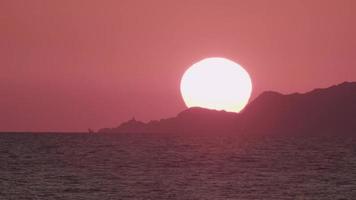 le coucher du soleil à mer 20x la vitesse video
