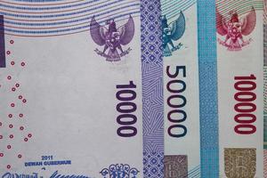 Indonesia rupia papel dinero diferente valor foto