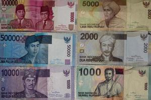 Indonesia rupia papel dinero diferente valor foto
