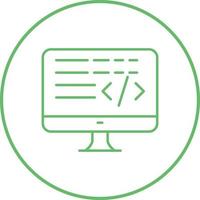 icono de línea de codificación vector