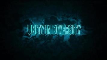 Unity in Diversity with Gradient Shape, Smooth Shape Transition,  Blurred and Dynamic Text Effect, and Green Screen Background video