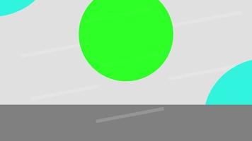simples companhia perfil vídeo animação com geometria forma e verde quadro, Armação para croma chave video