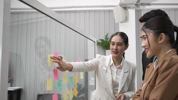 Asian Business People Brainstorming Creative Idea in Meeting Room video