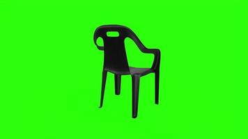 Chair isolated on green background video