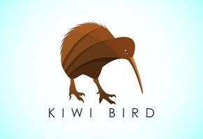 Modern colorful Kiwi bird logo design template vector illustration