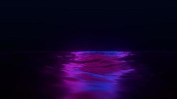 Neon Glowing Ocean Background video