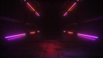 färgrik neon scifi tunnel video