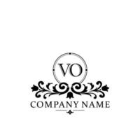 letter VO floral logo design. logo for women beauty salon massage cosmetic or spa brand vector