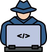 icono de vector de hacker