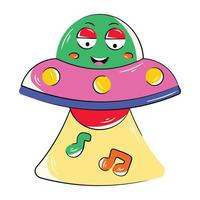 Trendy UFO Concepts vector