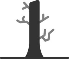 icono de vector de árbol seco