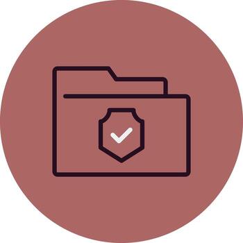 carpeta cifrado vector icono