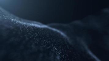 Glittering Glowing Particles Flow Dark Background video