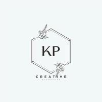 kp belleza vector inicial logo arte, escritura logo de inicial firma, boda, moda, joyería, boutique, floral y botánico con creativo modelo para ninguna empresa o negocio.