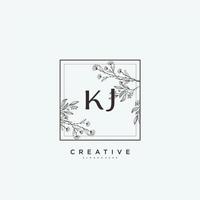 kj belleza vector inicial logo arte, escritura logo de inicial firma, boda, moda, joyería, boutique, floral y botánico con creativo modelo para ninguna empresa o negocio.