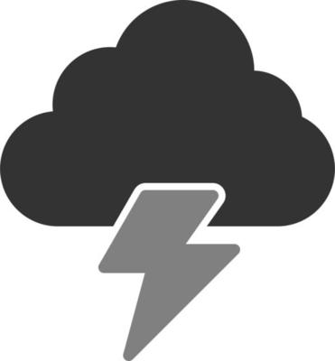 Cloud Lightning Vector Icon