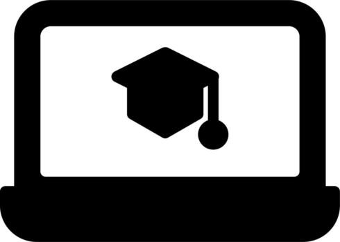 icono de vector de aprendizaje electrónico