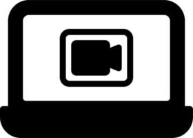 Laptop Video Call Vector Icon