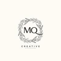 MQ Beauty vector initial logo art, handwriting logo of initial signature, wedding, fashion, jewerly, boutique, floral and botanical with creative template for any company or business.