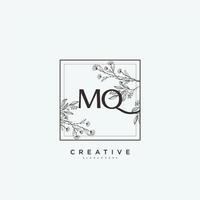 MQ Beauty vector initial logo art, handwriting logo of initial signature, wedding, fashion, jewerly, boutique, floral and botanical with creative template for any company or business.