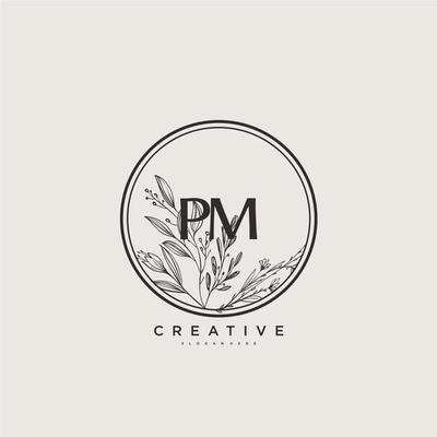 Initial PM beauty monogram and elegant logo design, handwriting logo of  initial signature, wedding, fashion, floral and botanical with creative  template. 17485864 Vector Art at Vecteezy