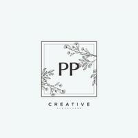 PP Beauty vector initial logo art, handwriting logo of initial signature, wedding, fashion, jewerly, boutique, floral and botanical with creative template for any company or business.