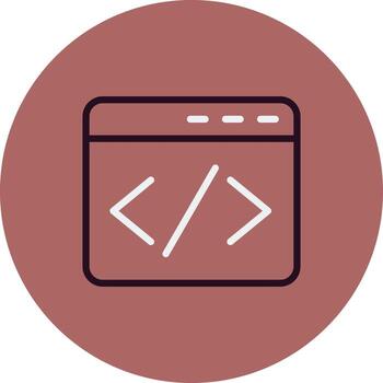 web navegador codificación vector icono