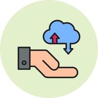 Cloud Data Transfer Vector Icon