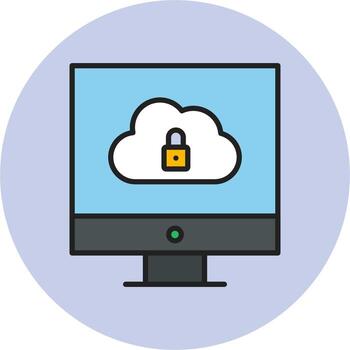 datos seguro vector icono