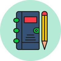 icono de vector de cuaderno