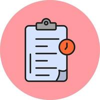 Time Clipboard Vector Icon