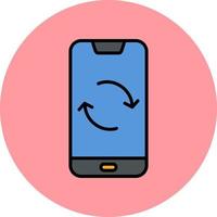 Smartphone Data Sync Vector Icon