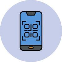 Smartphone QR Code Vector Icon