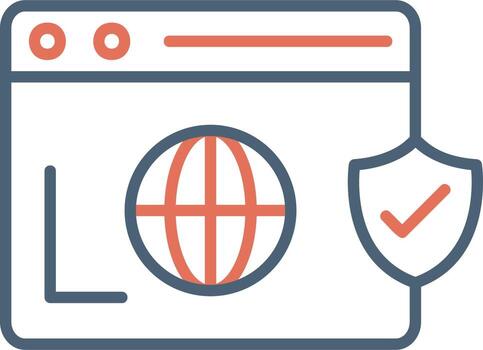 Secure  Browser Vector Icon