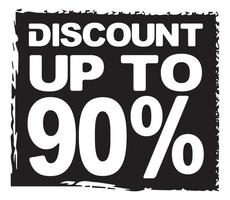 Discount Up To 90 vector
