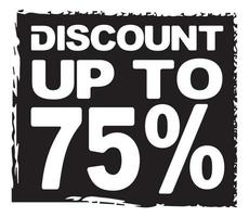 Discount Up To 75 vector