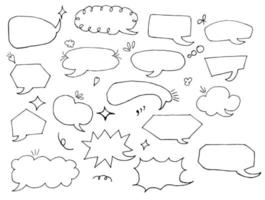 doodle message bubbles vector