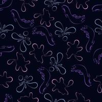 seamless pattern of contour splashes in neon colors vector