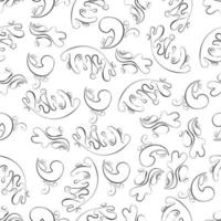 seamless pattern of contour splashes of water vector