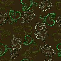 seamless pattern of contour splashes in a juicy green palette vector