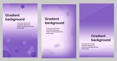 set of blue gradient backgrounds with abstract memphis elements vector