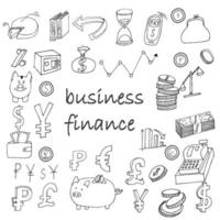 business finance doodles vector